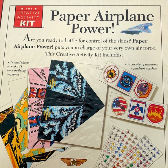 Paper Airplane Power Vintage Sealed Building Kit 48 Flying Airplanes Stickers - Picture 8 of 9